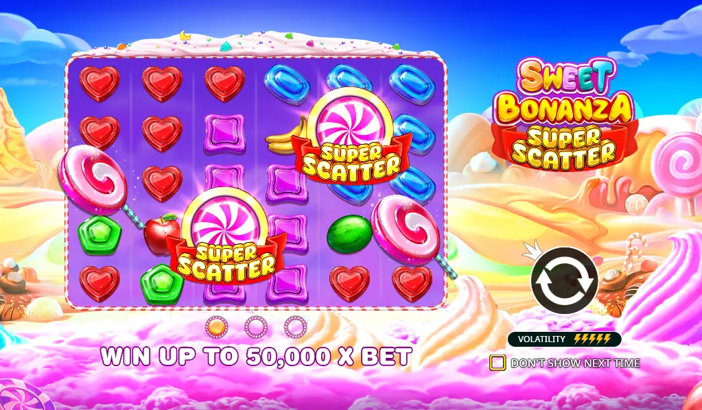 Sweet Bonanza Super Scatter – සුදු බොනන්සා සුපර් ස්කැටර්